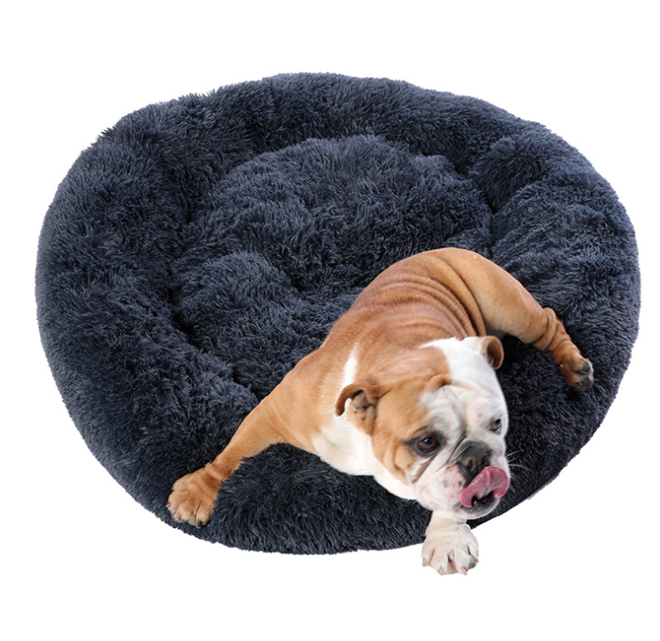 Cotton Calming Pet Bed For Dogs Cats Long Plush Cushion Mat